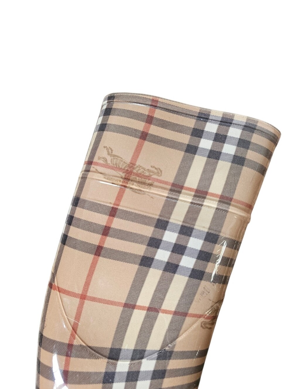 Burberry Plaid Check Tall Rain Boots Size 38 - Picture 2 of 12